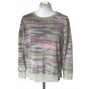 Purple Color Pop Camo — Hand-Painted Upcycled Camouflage Sweatshirt